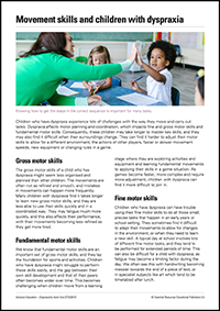 Free resource: Supporting children with dyspraxia