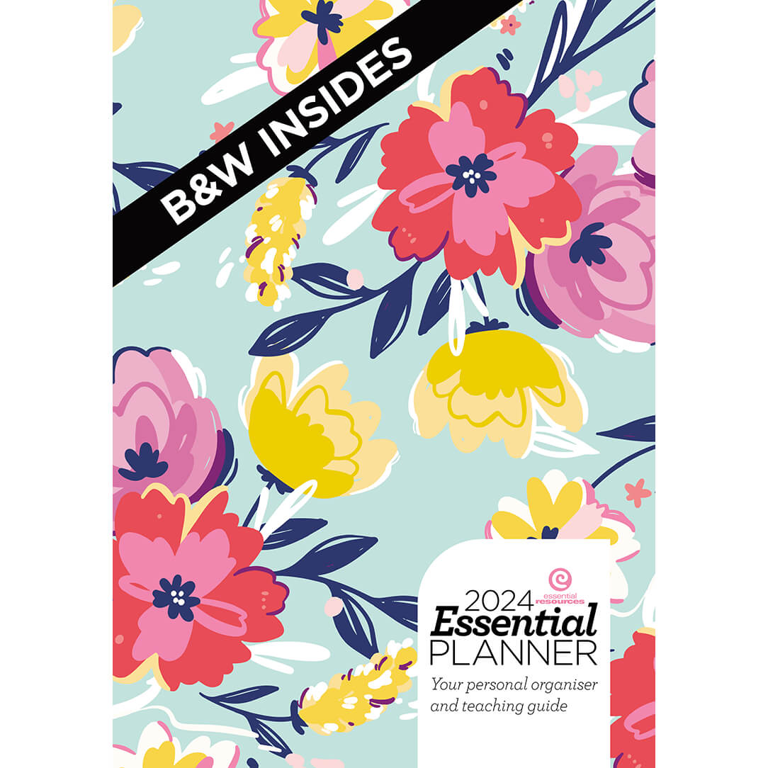 The Essential Planner 2024 Floral B W Insides   The Essential Planner 2024   Floral   Bandw Insides 2024n2 F 