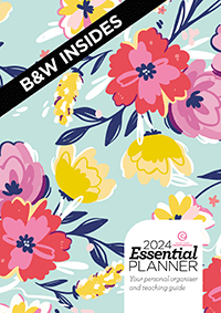 The Essential Planner 2024 - Floral - B&W insides